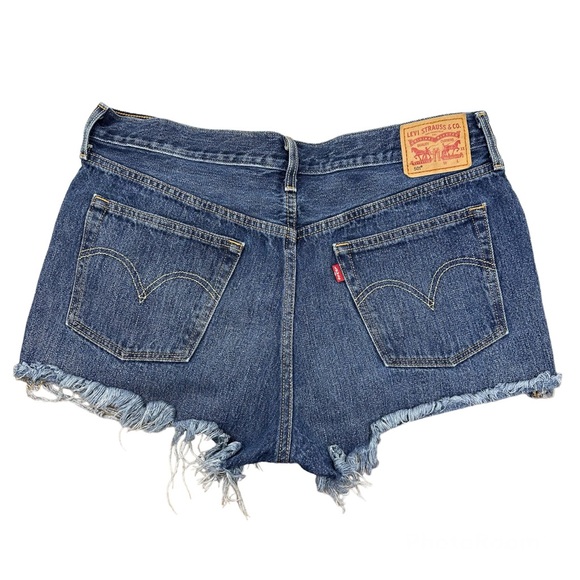 Levi's Pants - Levi’s 501 Vintage Style Button Fly‎ Raw Hem Shorts